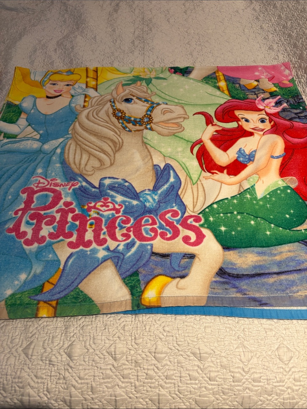 Disney Princess Towel - Pink, Green, Blue